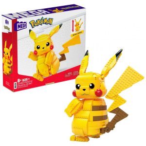 Conjunto de Blocos de Montar MEGA Pokémon Jumbo Pikachu com 806 Peças Articulado 30 cm