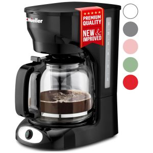 Cafeteira Elétrica 12 Xícaras com Jarra de Vidro e Função de Manter Quente 110V Mueller DC 550 Preta