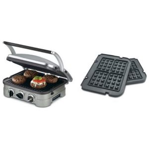 Sanduicheira com placas para waffes CUISINART GR 4N Prateado