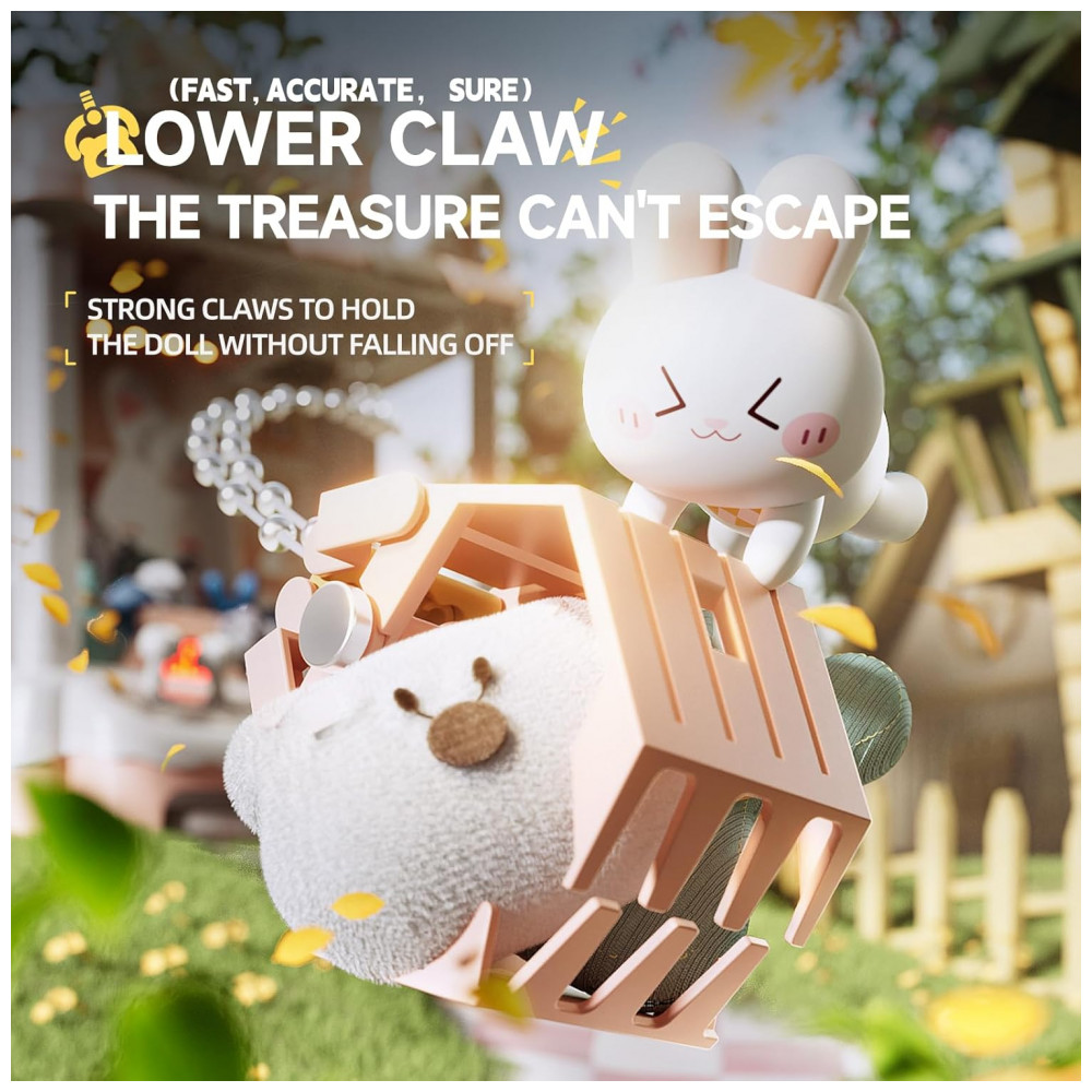 Máquina de Garra Arcade com Luz LED e Som Ajustável, Mini Vending Machine para Crianças Distribuidora de Doces Brinquedo de Presente de Natal e Aniver - Imagem 7