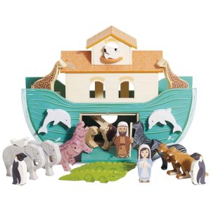 Arca de Madeira Educacional para Brincadeira de Faz de Conta Adequado para Meninos e Meninas a partir de 3 Anos Le Toy Van TV259 Colorida