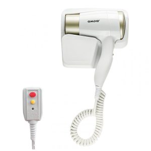 Secador de Cabelo de Parede GMDQ Branco Perolado para Banheiro com Suporte Metálico Motor 1300W Secagem Rápida 110V ​