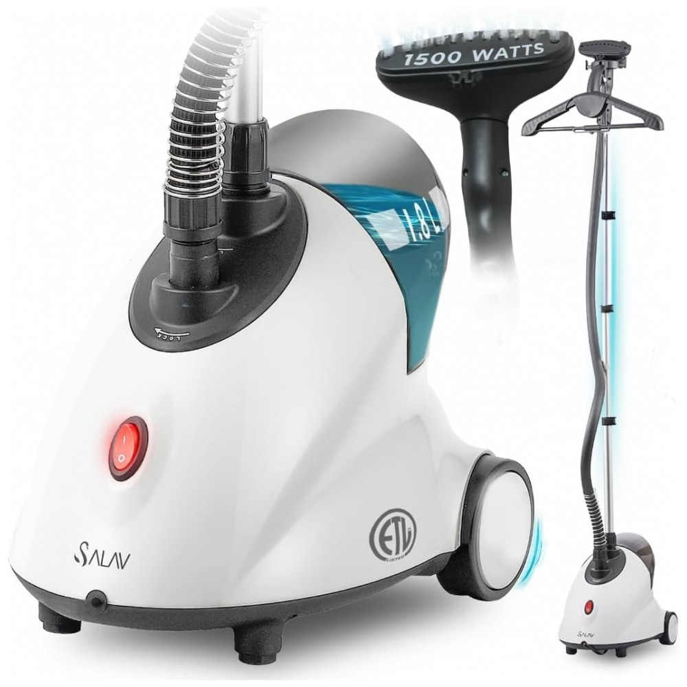 PassadeiraSteamer e Vaporizador SALAV GS18 FullSize 1500W Reservatório de Água de 18L Vapor para Roupas por 60 Minutos