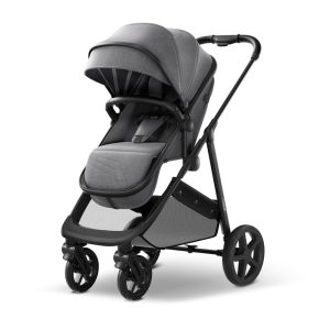 Carrinho de Bebê 2 em 1 Mompush Wiz com Assento Reversível Cinza
