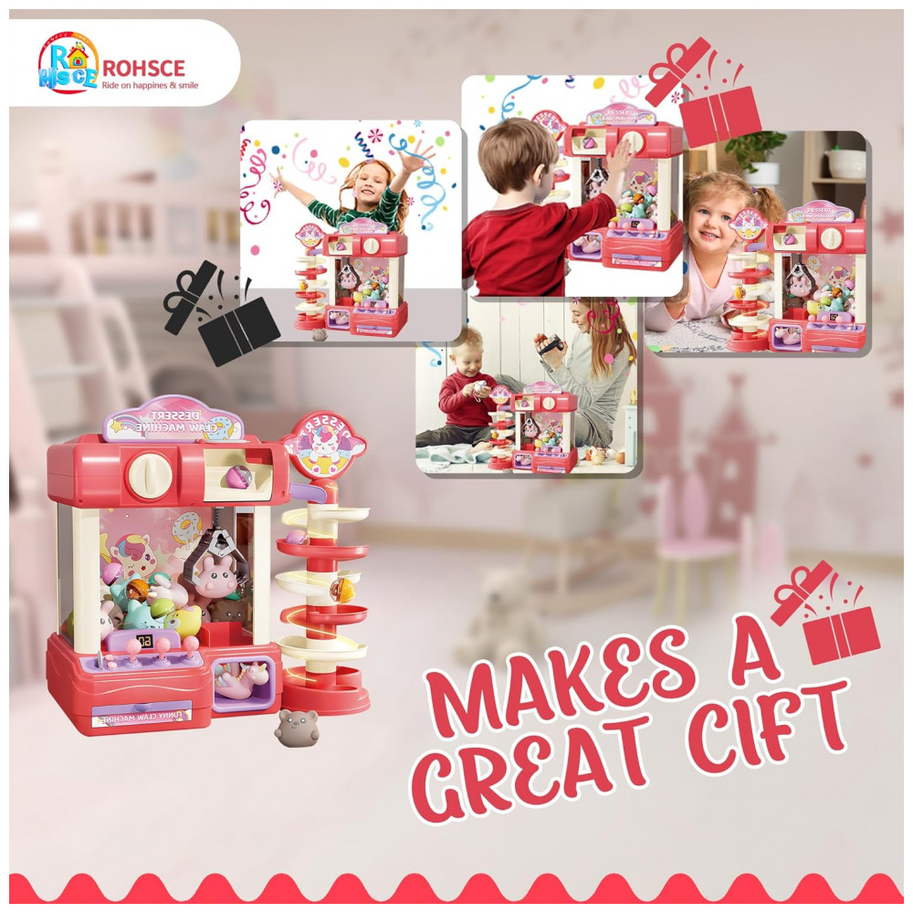 Máquina de Garra ROHSCE Azul, Brinquedo Arcade Infantil com Luzes e Sons, Vending de Doces para Crianças de 6 a 12 Anos - Imagem 5