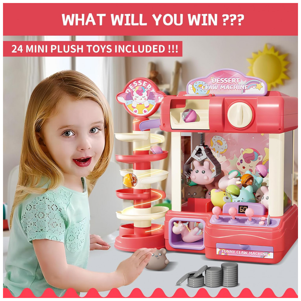 Máquina de Garra ROHSCE Azul, Brinquedo Arcade Infantil com Luzes e Sons, Vending de Doces para Crianças de 6 a 12 Anos - Imagem 9