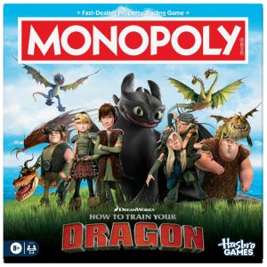 Monopoly Edição DreamWorks Como Treinar o Seu Dragão - Jogo de Tabuleiro 8+ Anos 2-4 Jogadores 45 Min de Diversão.