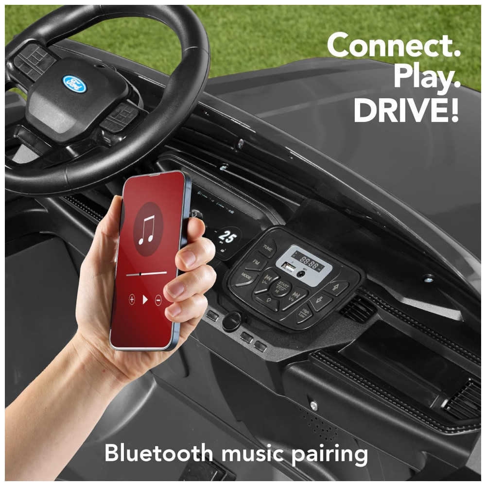 Carro Elétrico Infantil Licenciado Best Choice Products Ford F-150 Lightning 24V Cinza, 2 Lugares, com Controle Remoto e Bluetooth, Capacidade de 60 kg - Imagem 5