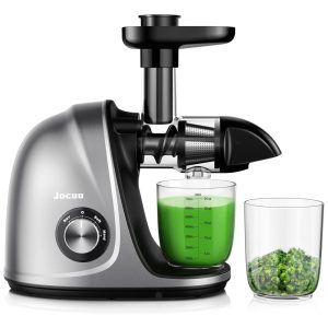 Espremedor de Sucos Slow Masticating 2 Velocidades 110v JOCUU Juicer Machines217 Prateado