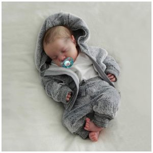 Bebê Recém-Nascido NewbornBabeside Boneco Bebê Reborn Menino 43 cm Sensação de Bebê Realista Corpo Inteiro de Vinil com Caixa de Presente para Crianças