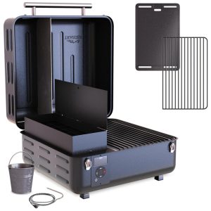 Churrasqueira á Pellet de Madeira Portátil com Controle Digital e Superfície de Cozimento Total 1135 cm2 Traeger Ranger Preto