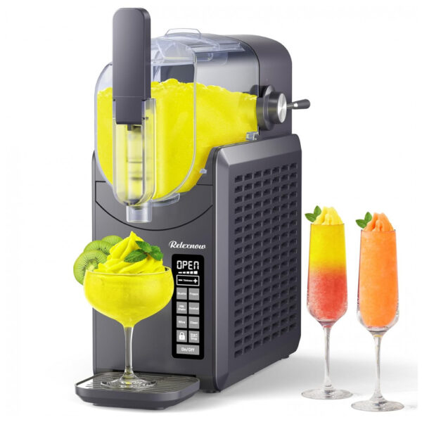 Máquina de Raspadinha Sem Precisar de Gelo, Máquina de Slushie para Casa, Profissional 6 em 1 para Bebidas Geladas com Autolimpeza,RELEXNOW