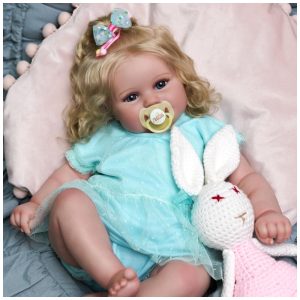 Bebê Recém-Nascido NewbornBonecas Realistas JIZHI Reborn de 50 cm: Pele e Cabelo Naturais - Inclui Kit de Alimentação e Caixa de Presente