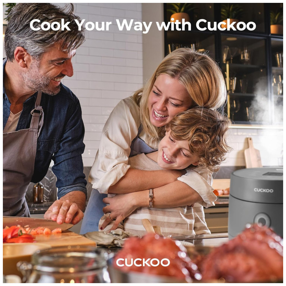 Panela de Arroz CUCKOO 3 Xícaras Cru / 6 Xícaras Cozido com Lógica Fuzzy Timer Modo Limpeza Automática Tigela Antiaderente Cinza (CR-0375FG). - Imagem 2