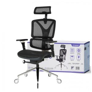 Cadeira de Escritório Ergonômica com Encosto em Malha Nouhaus ErgoPRO Preta