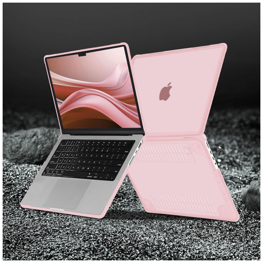 MOSISO Capa Rígida Heavy Duty para MacBook Pro 16" 2025-2021 com Kickstand, Teclado, Tela e USB-C, Rosa - Imagem 5