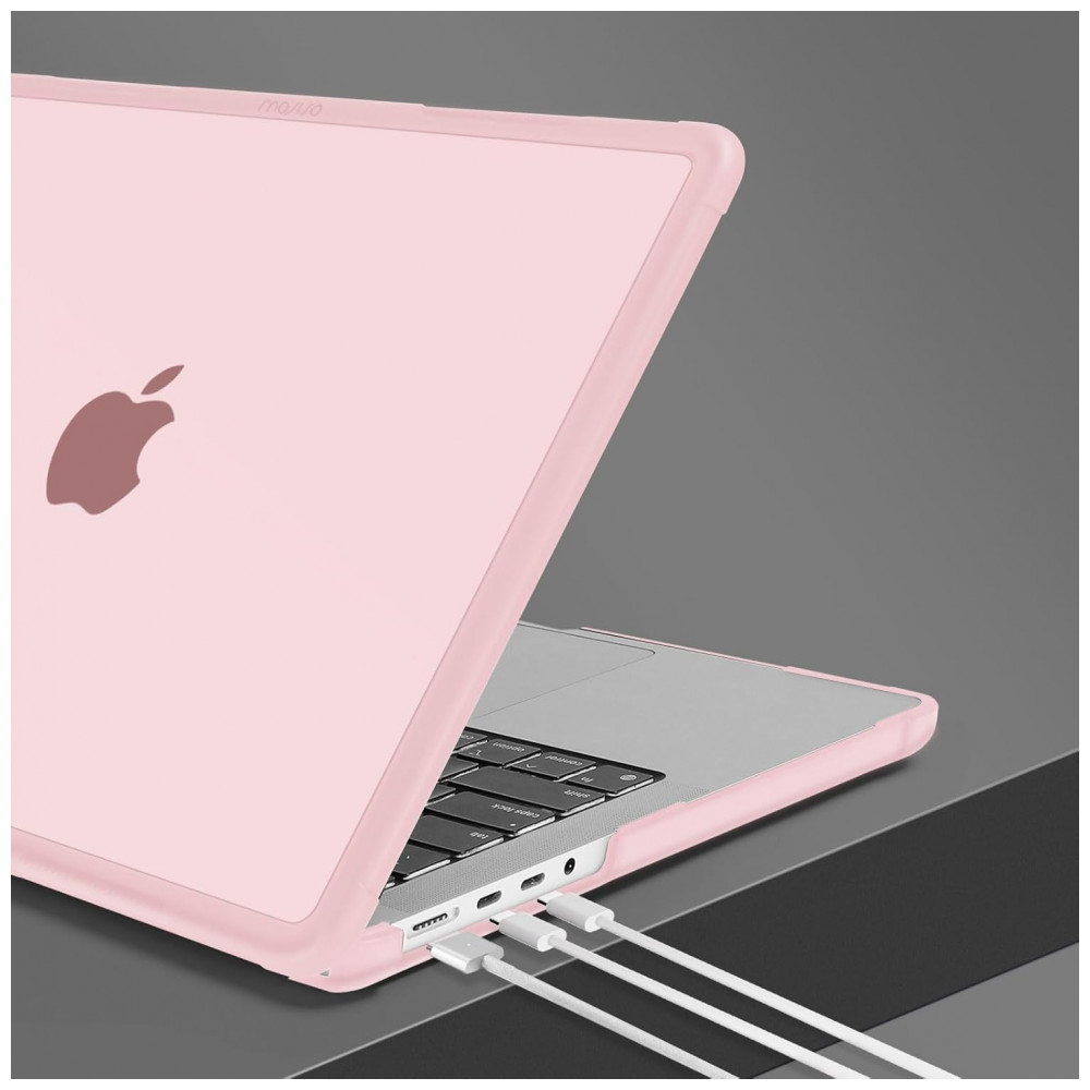 MOSISO Capa Rígida Heavy Duty para MacBook Pro 16" 2025-2021 com Kickstand, Teclado, Tela e USB-C, Rosa - Imagem 7