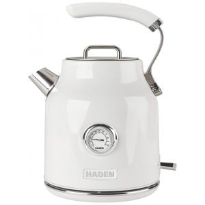 HADEN Chaleira Elétrica Dorset Inox 17L com Base 360° e Desligamento Automático Design Elegante Marfim e Cromo