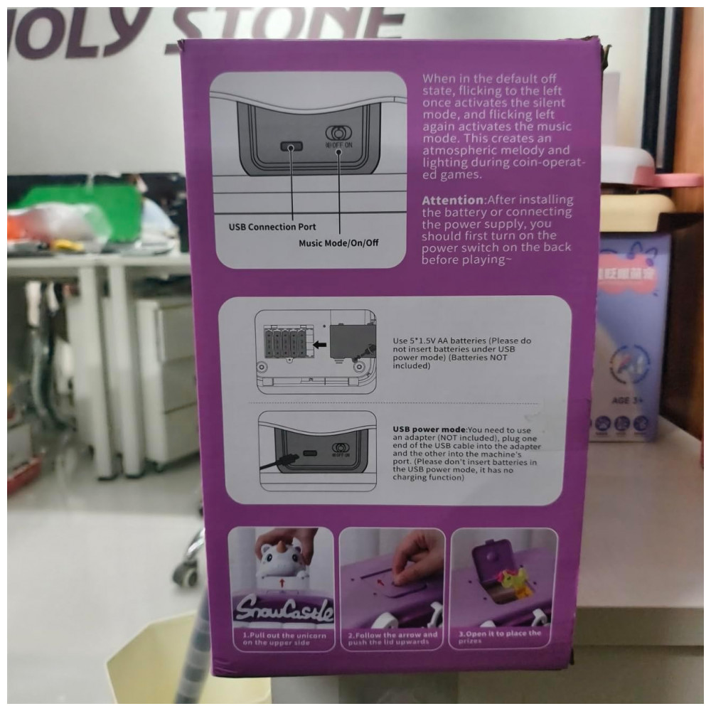 Máquina de Garra Skirfy Unicorns 12’’ para Crianças com Luzes, Som e Dispensador de Brinquedos e Doces - Imagem 8