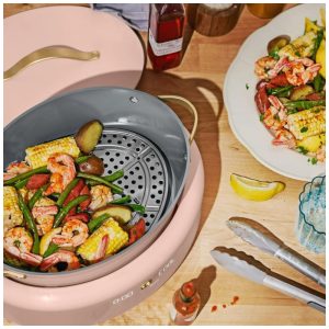 Panela elétrica multiuso 10 em 1 Beautiful by Drew Barrymore 57L rosa 1500W 110V