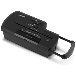 Fragmentadora de Papel e Cartões Profissional sem Lixeira 8 Folhas Corte em Tiras 110V Aurora Preto