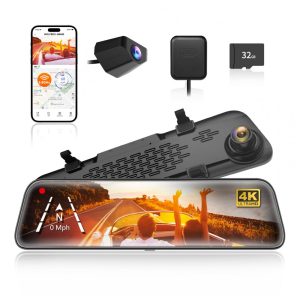 Câmera Veicular Frontal Full HD 1296P com Visão Noturna e Assistente de Estacionamento WOLFBOX G840 Preto