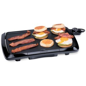 Grelhador Elétrico com Superfície Antiaderente de Cerâmica e Controle de Temperatura 110V 1300W Presto 07047 Preta