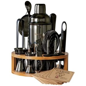 Mixology Craft Bartender Kit 15 Piece Set Including Cocktail Shaker and Bar Accessories Perfect for Drink Mixing at Home Plus Exclusive Recipe Cards