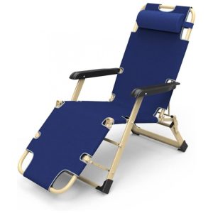 Cadeira Reclinável Ajustável Gravidade Zero com Encosto Ajustável e Travesseiro NABEIM Azul