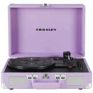 Toca-discos Vintage Crosley CR8005FLN Cruiser Plus Bluetooth de 3 Velocidades em Maleta Lavanda