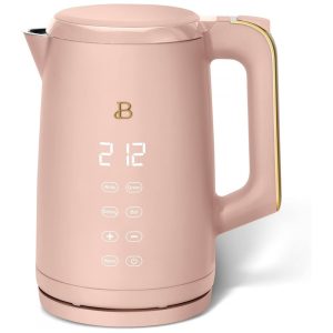 Chaleira elétrica Beautiful 17L rosa com display touch 4 programas de temperatura modo manter aquecido 1500W 110V