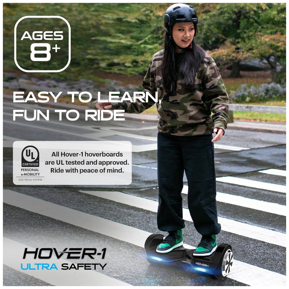 Hoverboard Elétrico Hover-1 Ultra Autossegurável 16 km/h, Alcance 19 km, Motor 500W, Bateria Íon-Lítio, Carga 4h, Modos Iniciante a Expert - Imagem 5