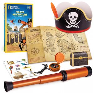 Pirate Adventure Activity Kit – Brinquedo Educativo de Escavação e Navegação STEM para Crianças Presente Criativo National Geographic