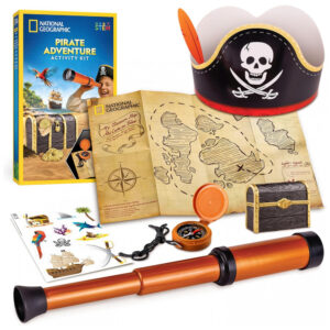 Pirate Adventure Activity Kit – Brinquedo Educativo de Escavação e Navegação, STEM para Crianças, Presente Criativo, National Geographic