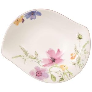 Tigela para Frutas Petiscos e Saladas com Estilo Clássico Material de Porcelana e Formato Curvo Villeroy Boch Branco Colorido