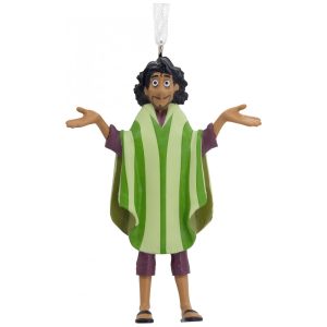 Enfeite Natalino Hallmark Keepsake Disney Encanto Bruno com Poncho Verde Resina 85x63x21 cm