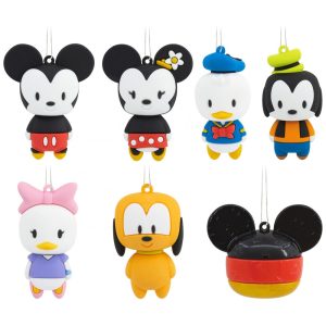 Conjunto com 2 Enfeites Natalinos Surpresa Hallmark Disney Mickey Mouse Plástico Inquebrável 31x57x38 cm
