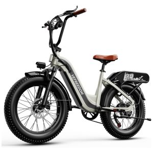 EUY Bicicleta Elétrica para Adultos com Motor de Pico de 1500W Bateria Removível de 48V 20Ah Ebike Rápida até 112Km 48km/h Pneu Gordo 20"x4.0 par
