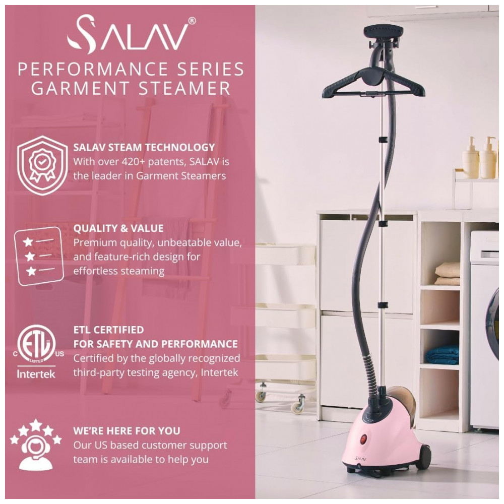 SALAV GS18DJ: Passadeira,Steamer e Vaporizador de Roupas Vertical com Rodas para Movimentação Fácil, - Imagem 7