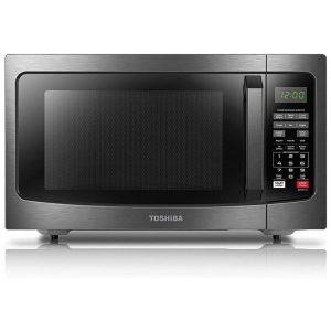 Micro Ondas de Bancada em Aço Inoxidável 33L com 12 Programas 110V 1100W TOSHIBA EM131A5CBS Preto