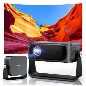 Projetor Smart iSinbox Cinza Escuro Suporte 4K 2000 ANSI Foco Automático WiFi Bluetooth YG381 110V