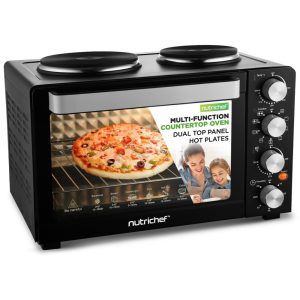 Forno Elétrico Nutrichef 30 Litros 2 Resistências 1500 Watts 7 Funções - Assar Grelhar Tostar e Mais - Com Bandeja de Assar.