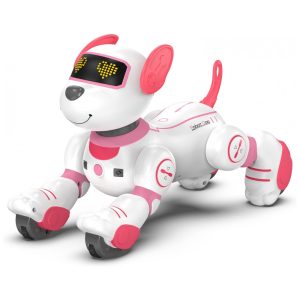 Robô Cachorro Interativo Rosa – SONOMO Controle Programável e Acrobático para Crianças (Idade 3-8 anos)