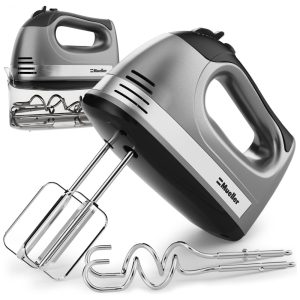 Batedeira de Mão 5 Velocidades 250W Turbo 4 Acessórios 110v MUELLER AUSTRIA MU HM Cinza