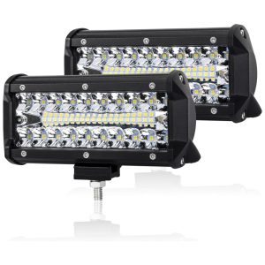 LITE WAY Farol de Milha LED Off Road 178cm 24000 Lúmens 9 30V 6000k Linha Tripla Impermeável