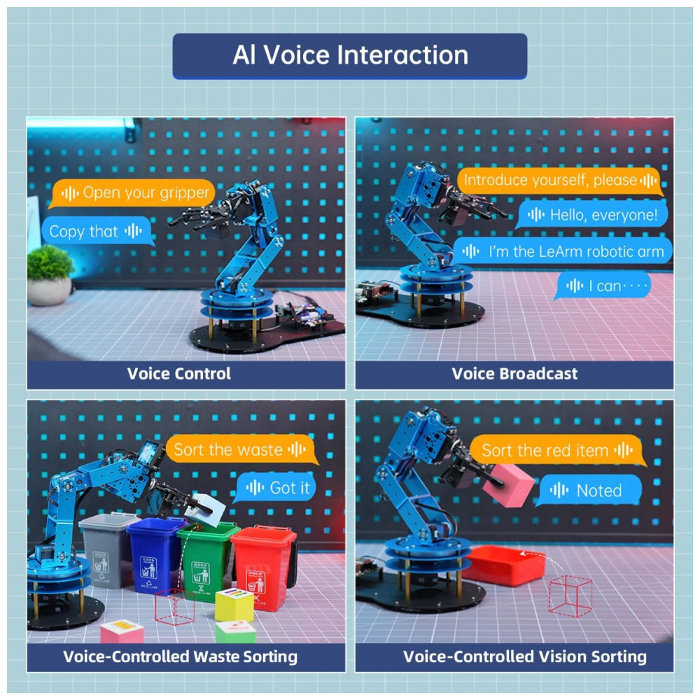 Hiwonder JetAuto Pro – Robô Carro com Braço Robótico 6DOF, Câmera 3D e Lidar TOF – Kit Educacional ROS2 com Suporte a ChatGPT e Navegação Autônoma - Imagem 4