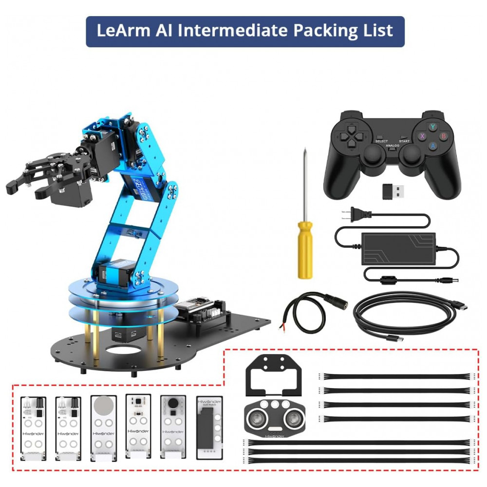 Hiwonder JetAuto Pro – Robô Carro com Braço Robótico 6DOF, Câmera 3D e Lidar TOF – Kit Educacional ROS2 com Suporte a ChatGPT e Navegação Autônoma - Imagem 9