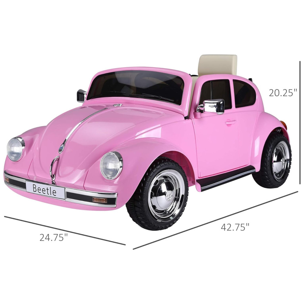 Aosom Carro Carrinho Elétrico 1 Assento 6V com Luzes de LED e Controle Remoto Rosa - Imagem 5