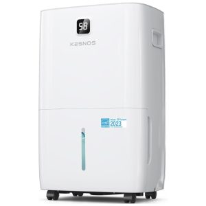 Desumidificador Kesnos 7097 Litros por Dia para Casa e porão com Mangueira de Drenagem Display LED Frontal e Reservatório de Água de 8 Litros