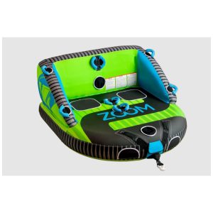 Boia Rebocável Aquática para 2 Pessoas com Pontos de Reboque Duplos e Conexão Rápida ZUP Verde
